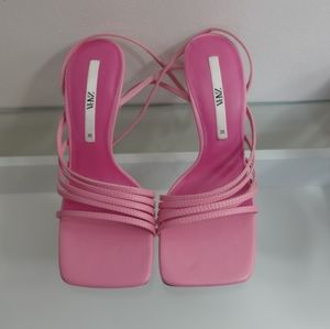 Zara Pink Strappy Heels